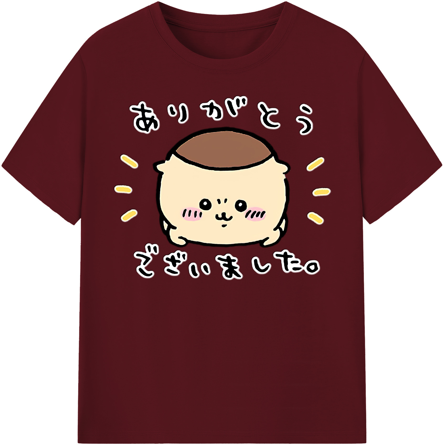 （画像用） ちいかわ くりまんじゅう Chii-kawa kuri manjū 綿100％半袖Tシャツ（フロントプリント）